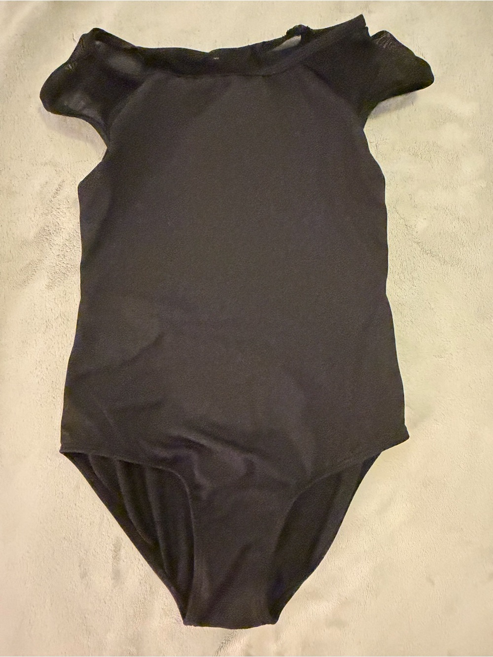 Bloch Black Short-Sleeve Kids One-Piece Leotard
